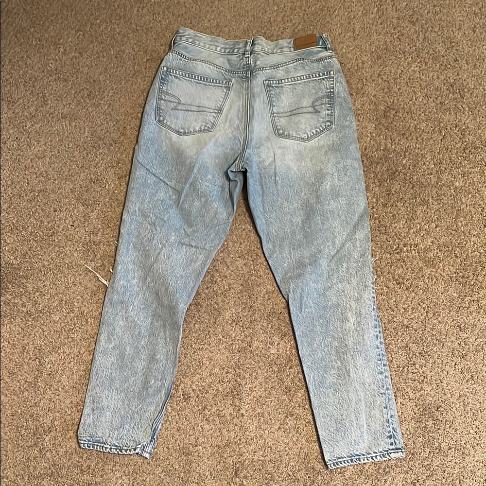 Distressed Light Blue Women's Jeans - Picture 2 of 3